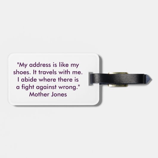 Étiquette À Bagage Feminista voyagera (Dos horizontal)