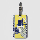 Étiquette À Bagage Femme caméra, photographe, Van Caspel (Devant Vertical)