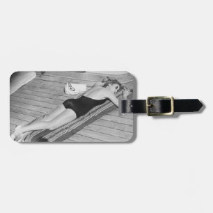 Étiquette À Bagage Femme de bronzage de Sun