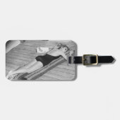 Étiquette À Bagage Femme de bronzage de Sun (Devant horizontal)