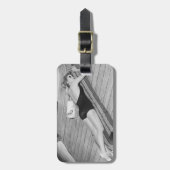 Étiquette À Bagage Femme de bronzage de Sun (Devant Vertical)