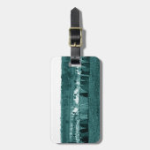 Étiquette À Bagage Femme des années 1890 Tug-O-War Fox River vert (Devant Vertical)