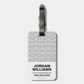 Étiquette À Bagage Femme Merveilleuse Avec Emblème Tribal Grec (Dos Vertical)