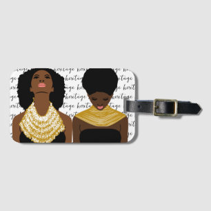Étiquette À Bagage Femmes noires afrocentriques et Abstraites