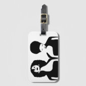 Étiquette À Bagage Femmes noires afrocentriques et Abstraites (Devant Vertical)