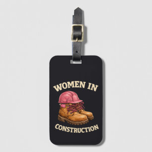 Étiquette À Bagage Femmes sur les chantiers de construction en bottes