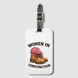 Étiquette À Bagage Femmes sur les chantiers de construction en bottes