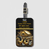 Étiquette À Bagage Ferme Brahma dévouée au crépuscule (Devant Vertical)