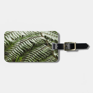 Étiquette À Bagage Fern Fronds II Dark Green Nature