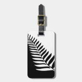 Étiquette À Bagage Ferne argentée de Nouvelle-Zélande (Devant Vertical)