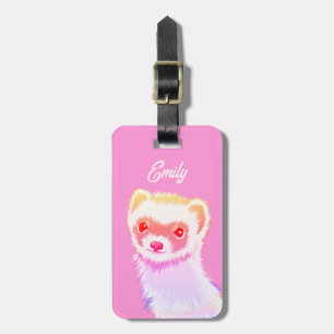 Étiquette À Bagage Ferret Sassy Aux Couleurs Arc-En-Ciel