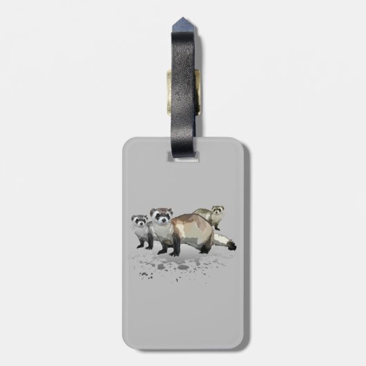 Étiquette À Bagage Ferrets (Dos Vertical)