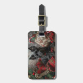 Étiquette À Bagage Festif de Noël écossais Terrier Dog (Devant Vertical)