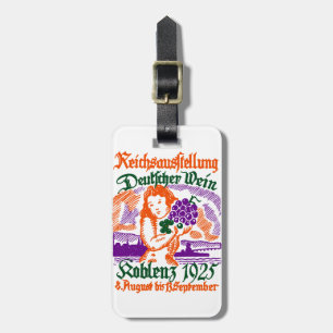 Étiquette À Bagage Festival du vin de 1925 Allemands