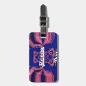 Étiquette À Bagage Fête de l'Indépendance Abstraite Art (Devant Vertical)