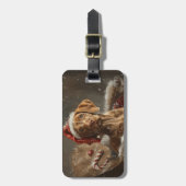 Étiquette À Bagage Fête de Noël de Chien Vizsla (Devant Vertical)