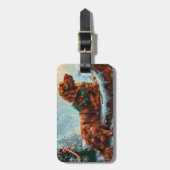 Étiquette À Bagage Fête de Noël du chien roux irlandais (Devant Vertical)