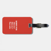 Étiquette À Bagage Fête du Canada Rouge Blanc Canadien Drapeau Maple  (Dos horizontal)