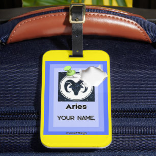 Étiquette À Bagage Fête H01 #PinnedMyZodiac ! Balise Bagages