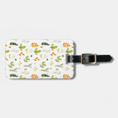 Étiquette À Bagage Feuillage botanique du jardin de printemps rustiqu (Devant horizontal)