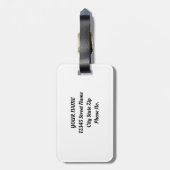 Étiquette À Bagage Feuillage botanique du jardin de printemps rustiqu (Dos Vertical)