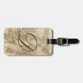 Étiquette À Bagage Feuillage doré I (Devant horizontal)