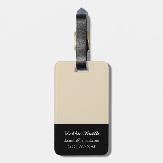 Étiquette À Bagage Feuillage doré I (Dos Vertical)