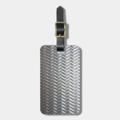 Étiquette À Bagage Feuillard industriel texturisé d'acier inoxydable (Devant Vertical)