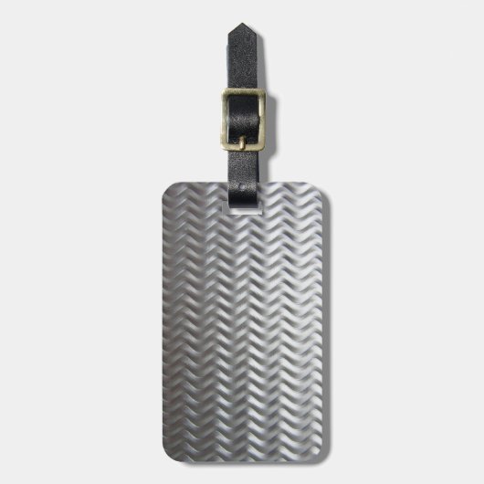 Étiquette À Bagage Feuillard industriel texturisé d'acier inoxydable (Devant Vertical)