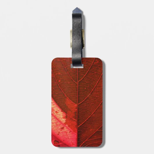 Étiquette À Bagage Feuille (Dos Vertical)