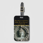 Étiquette À Bagage Feuille bouddhiste et gravure d'orbe AI (Devant Vertical)