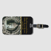 Étiquette À Bagage Feuille bouddhiste et gravure d'orbe AI (Devant Horizontal)