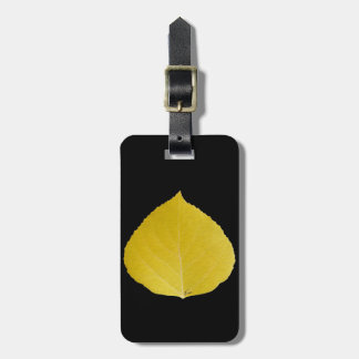 Étiquette À Bagage Feuille d'Aspen jaune #5