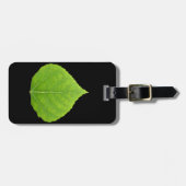 Étiquette À Bagage Feuille d'Aspen vert #11 (Devant horizontal)
