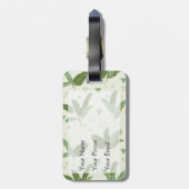 Étiquette À Bagage Feuille de banane avec triangles| Monogramme (Dos Vertical)