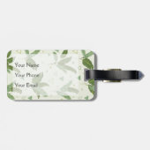 Étiquette À Bagage Feuille de banane avec triangles| Monogramme (Dos horizontal)