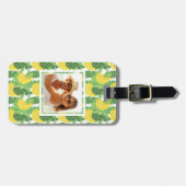 Étiquette À Bagage Feuille de banane de photo et motif faits sur (Devant horizontal)