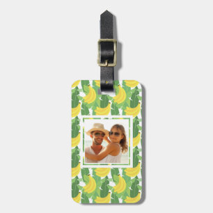 Étiquette À Bagage Feuille de banane de photo et motif faits sur