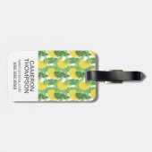 Étiquette À Bagage Feuille de banane de photo et motif faits sur (Dos horizontal)