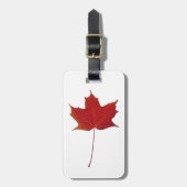 Étiquette À Bagage Feuille de Canadien d'érable rouge (Devant Vertical)