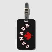 Étiquette À Bagage Feuille d'érable du Canada (Devant Vertical)