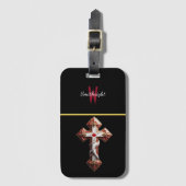 Étiquette À Bagage Feuille d'érable intégrée par croix (Devant Vertical)