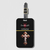 Étiquette À Bagage Feuille d'érable intégrée par croix (Devant Vertical)