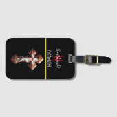 Étiquette À Bagage Feuille d'érable intégrée par croix (Devant Horizontal)