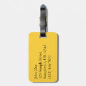 Étiquette À Bagage Feuille d'érable jaune Automne Abstraite Nature (Dos Vertical)