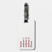 Étiquette À Bagage Feuille d'érable rouge (Dos Vertical)