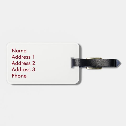 Étiquette À Bagage Feuille d'érable rouge (Dos horizontal)