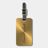 Étiquette À Bagage Feuille d'or (Devant Vertical)