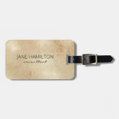 Étiquette À Bagage Feuille d'or antique (Devant horizontal)