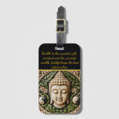 Étiquette À Bagage Feuille et Yin Yang Carving | Art AI (Devant Vertical)